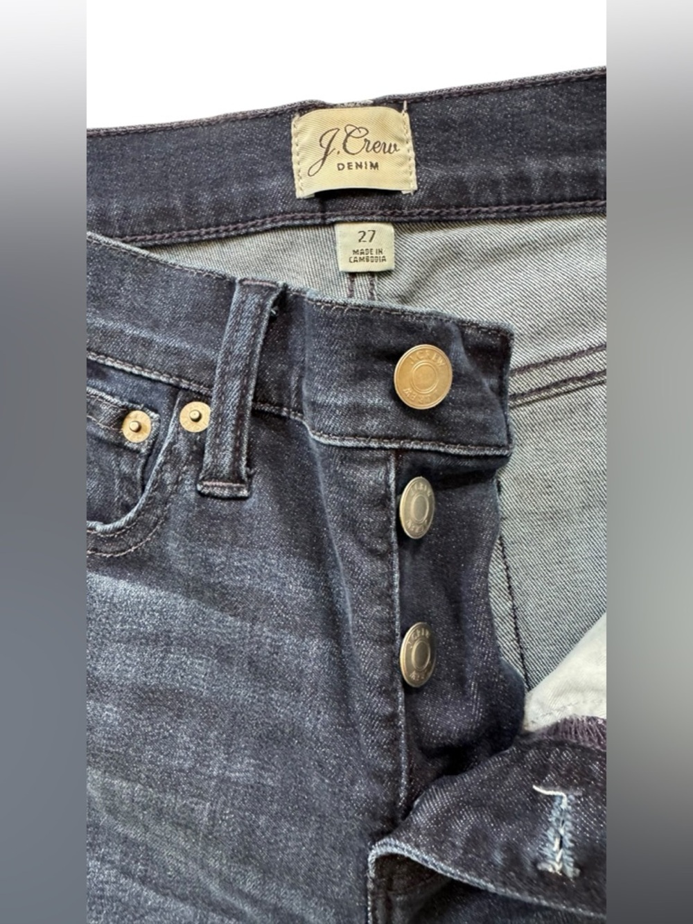 J. Crew Dark toothpick Skinny Jeans Size 27 - Picture 4 of 10